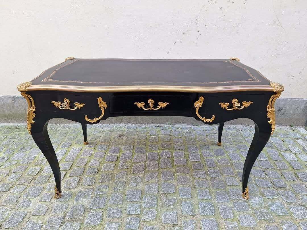 Gorgeous Louis XV Style, Ormolu Mounted, Bronze Dore, Bureau Plat, Writing Desk! photo buy