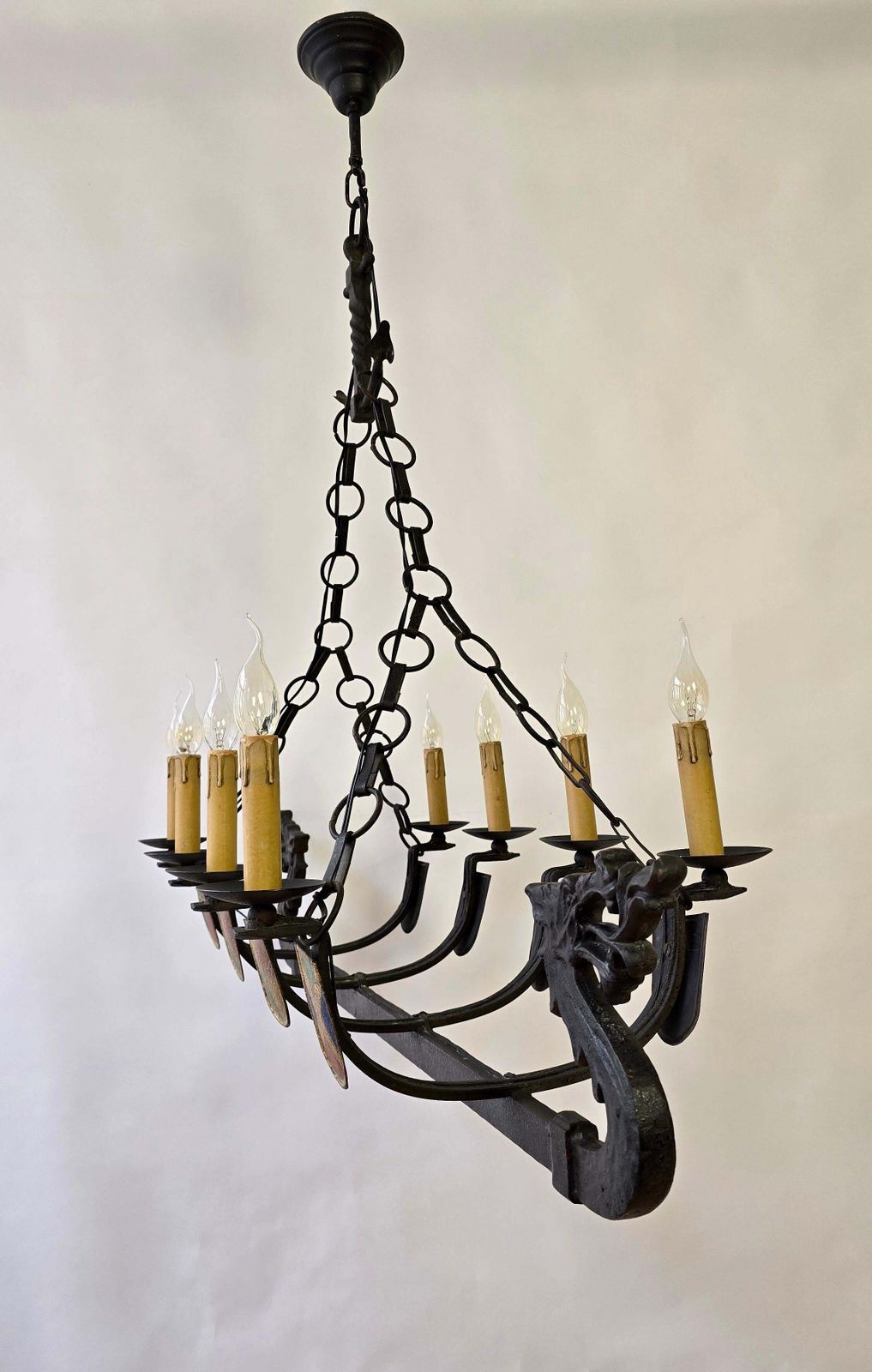 Viking Ship Dragon Boat Chandelier photo vinterior
