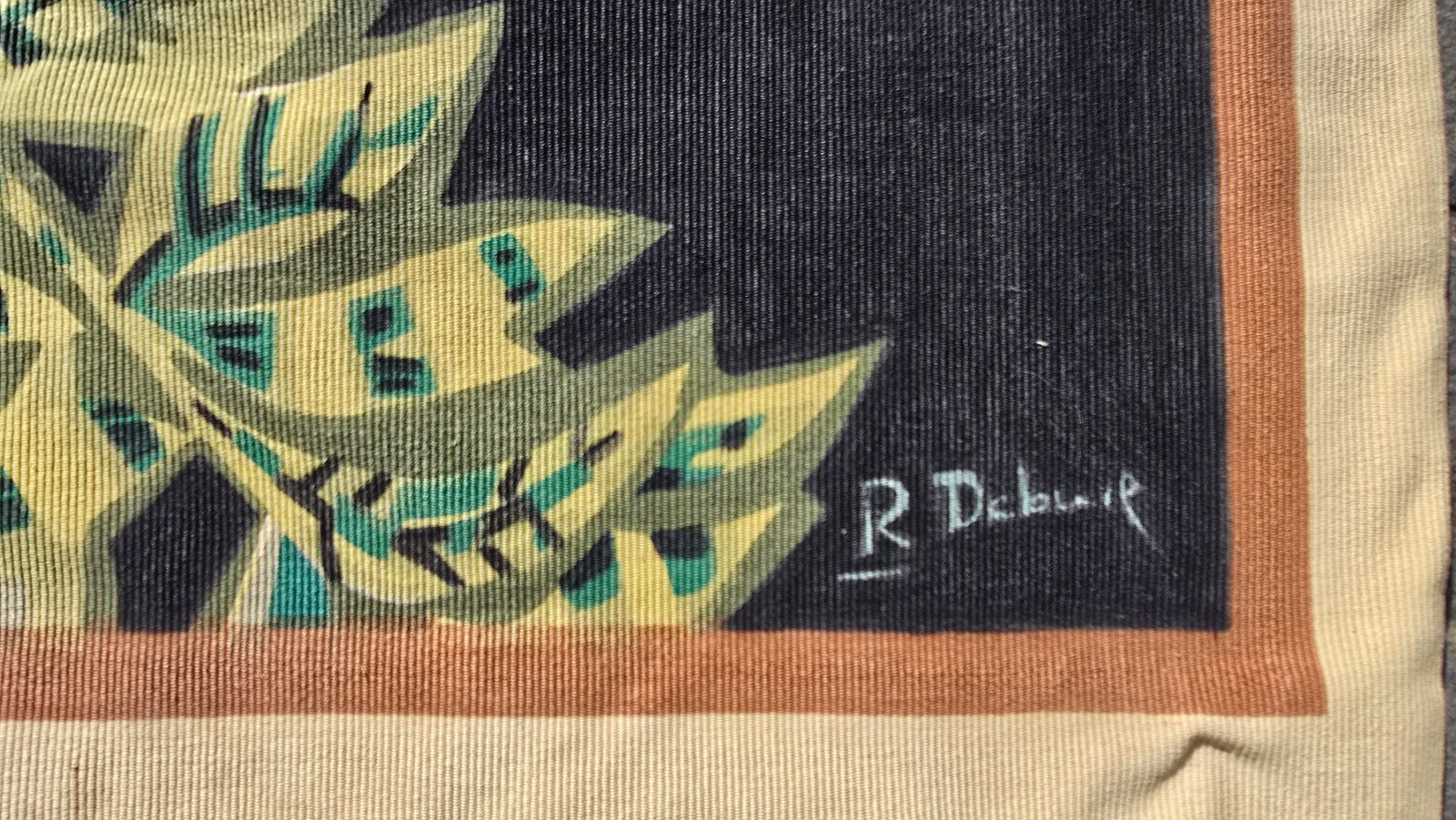 Mid Century French Textile Wall Hanging Design By Robert Debiève photo Art