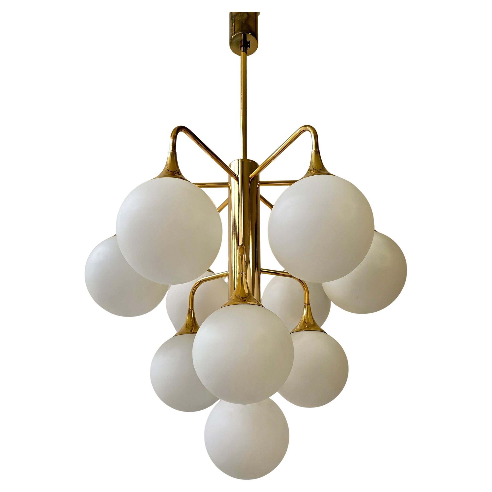 Exclusive Italian Chandelier With 10 Opaline Globes photo 2359.0