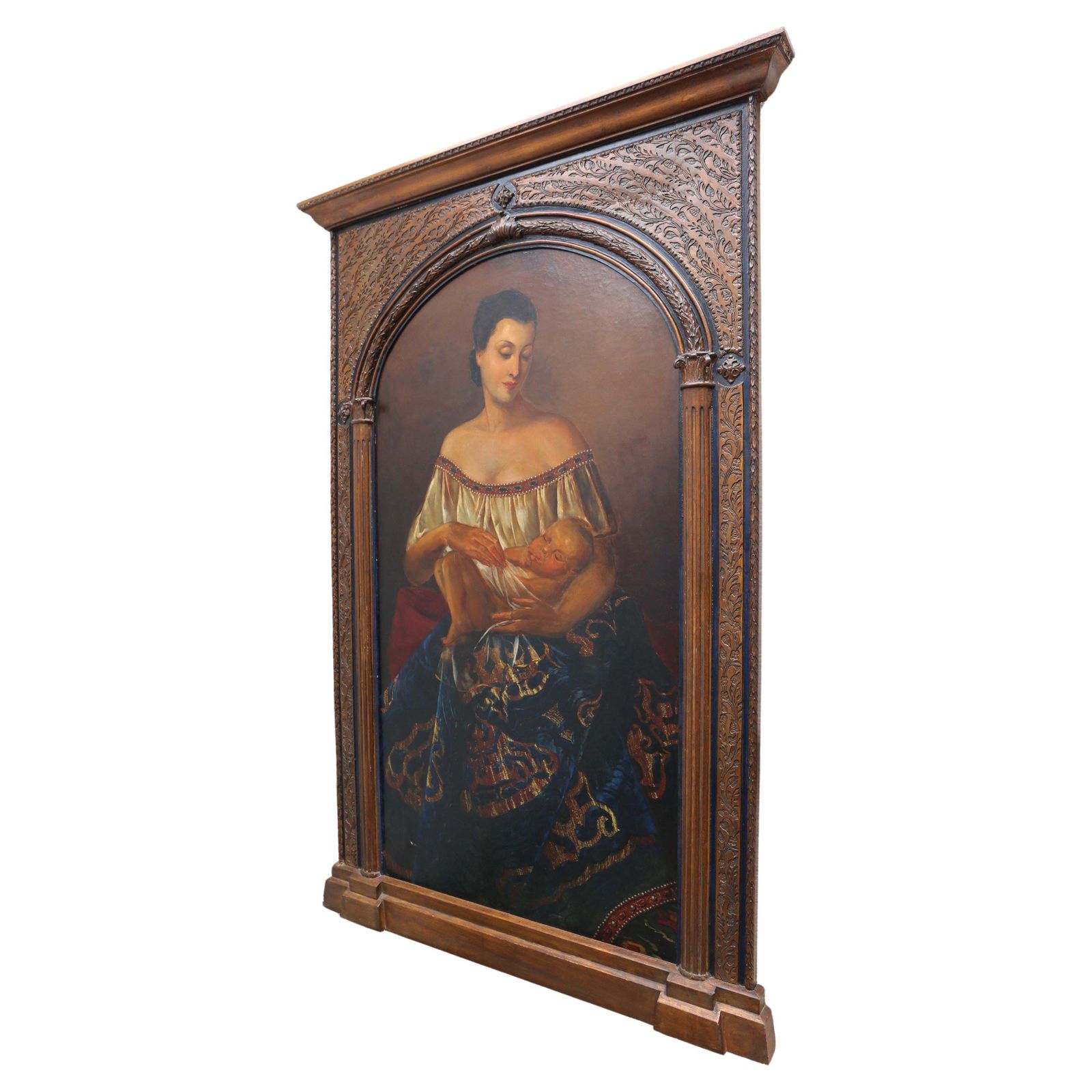Italian Painting Of Madonna And Child photo for sale