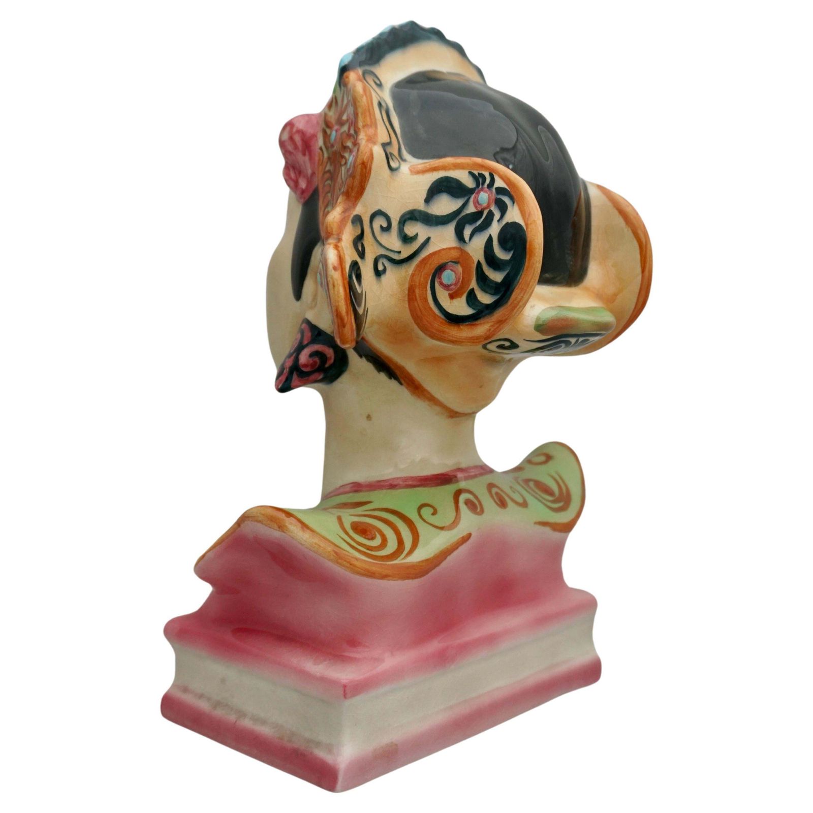 Goldscheider Polychrome Porcelain Bust Of A Balinese Dancer By Helen Liedloff photo vinterior