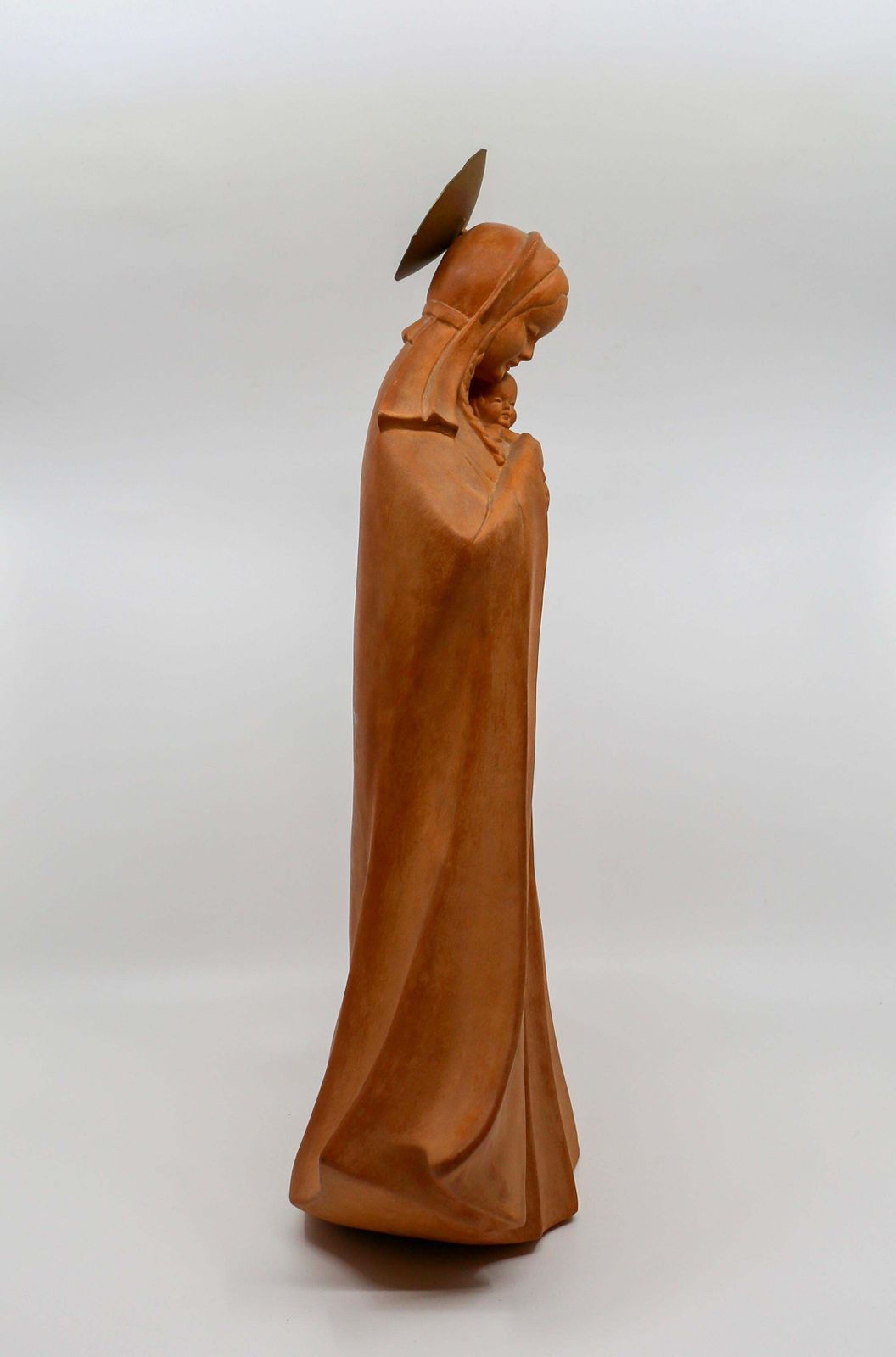 Madonna With Child Terracotta Sculpture photo for sale