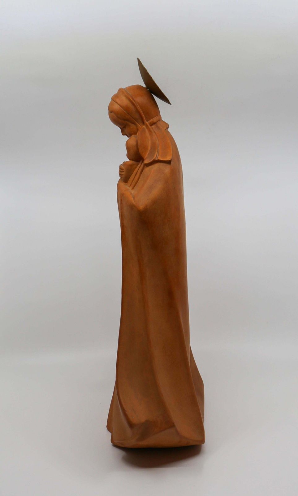Madonna With Child Terracotta Sculpture photo vinterior