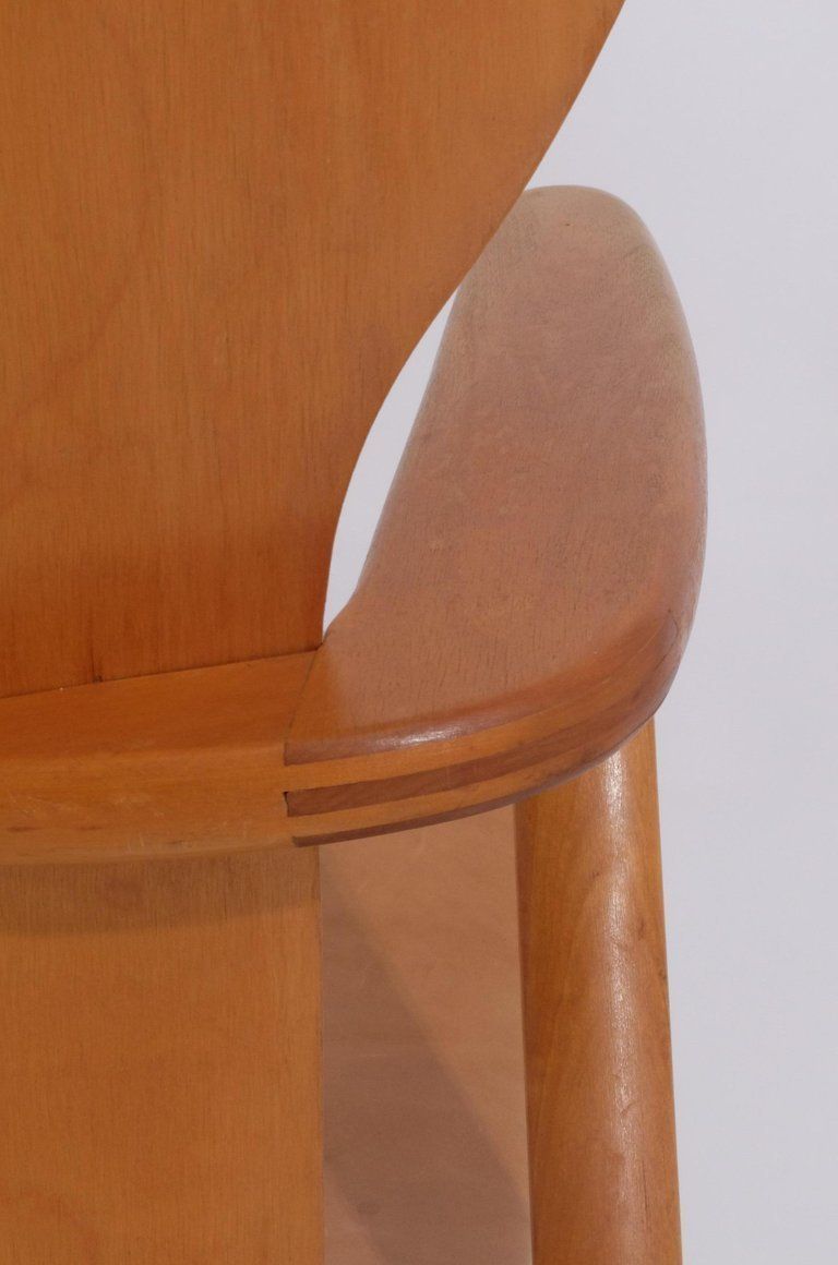 photo furniture Tapiovaara "High Back Lounge Chair" For Domus Academy 1948 Signed Keravan Puuteo