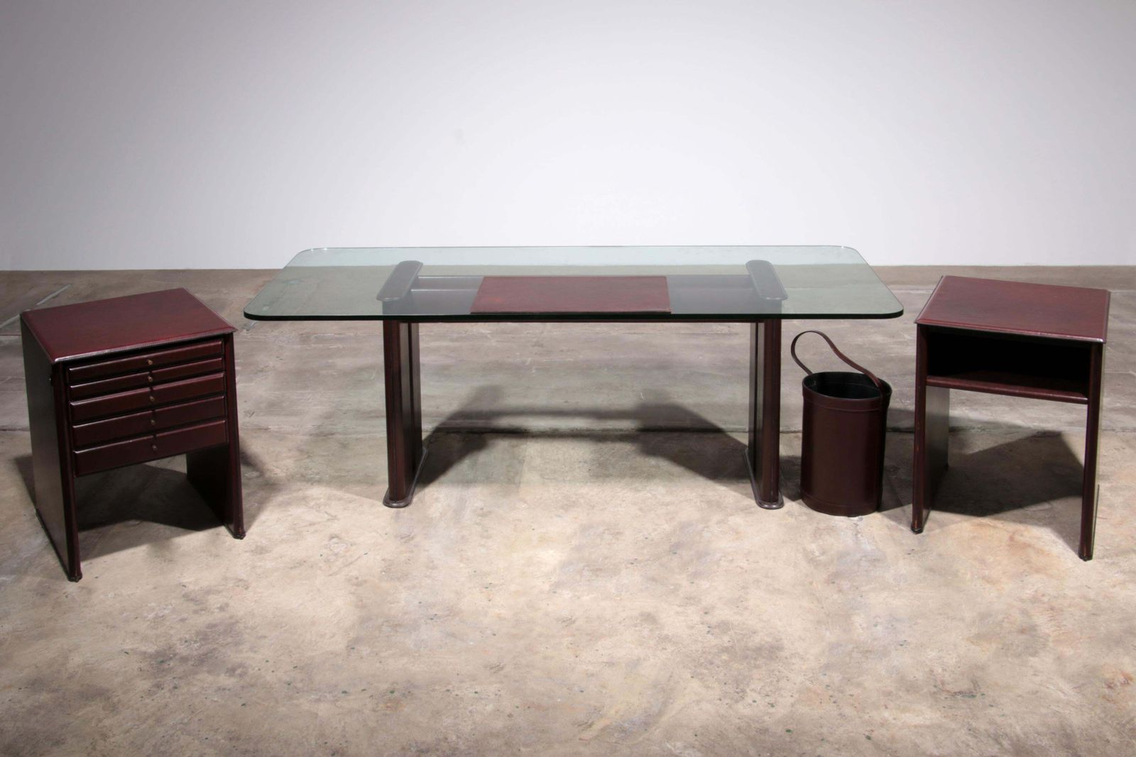 Italian Design Desk By Tito Agnoli For Matteo Grassi Or A Office Set photo furniture