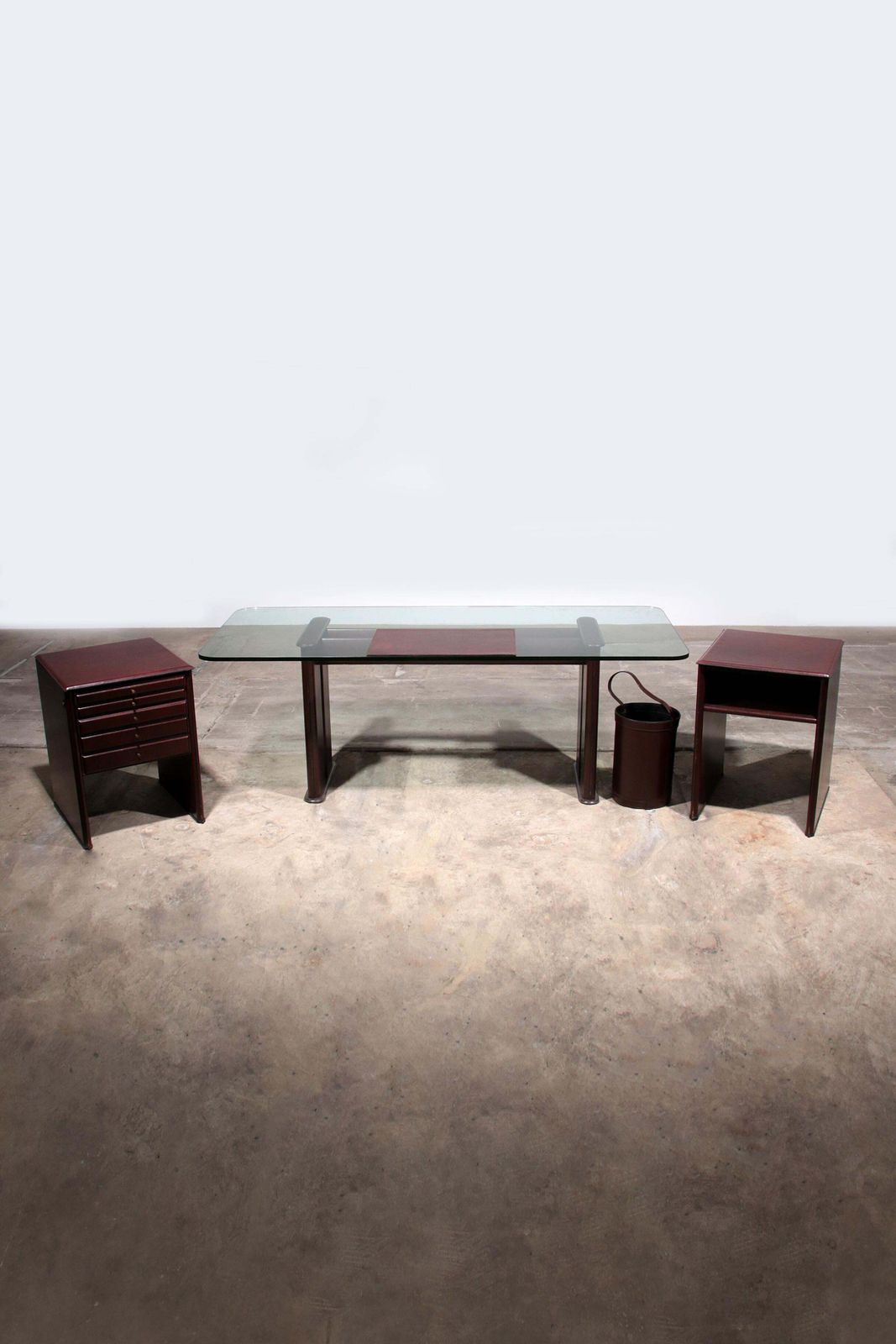 Italian Design Desk By Tito Agnoli For Matteo Grassi Or A Office Set photo for sale