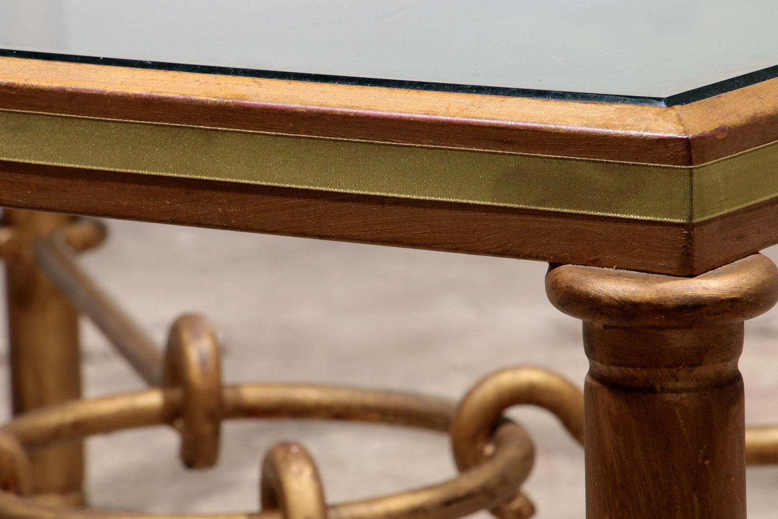Elegant Gilded Iron Coffee Table By Giovanni Banci, Italy 1970 photo vinterior