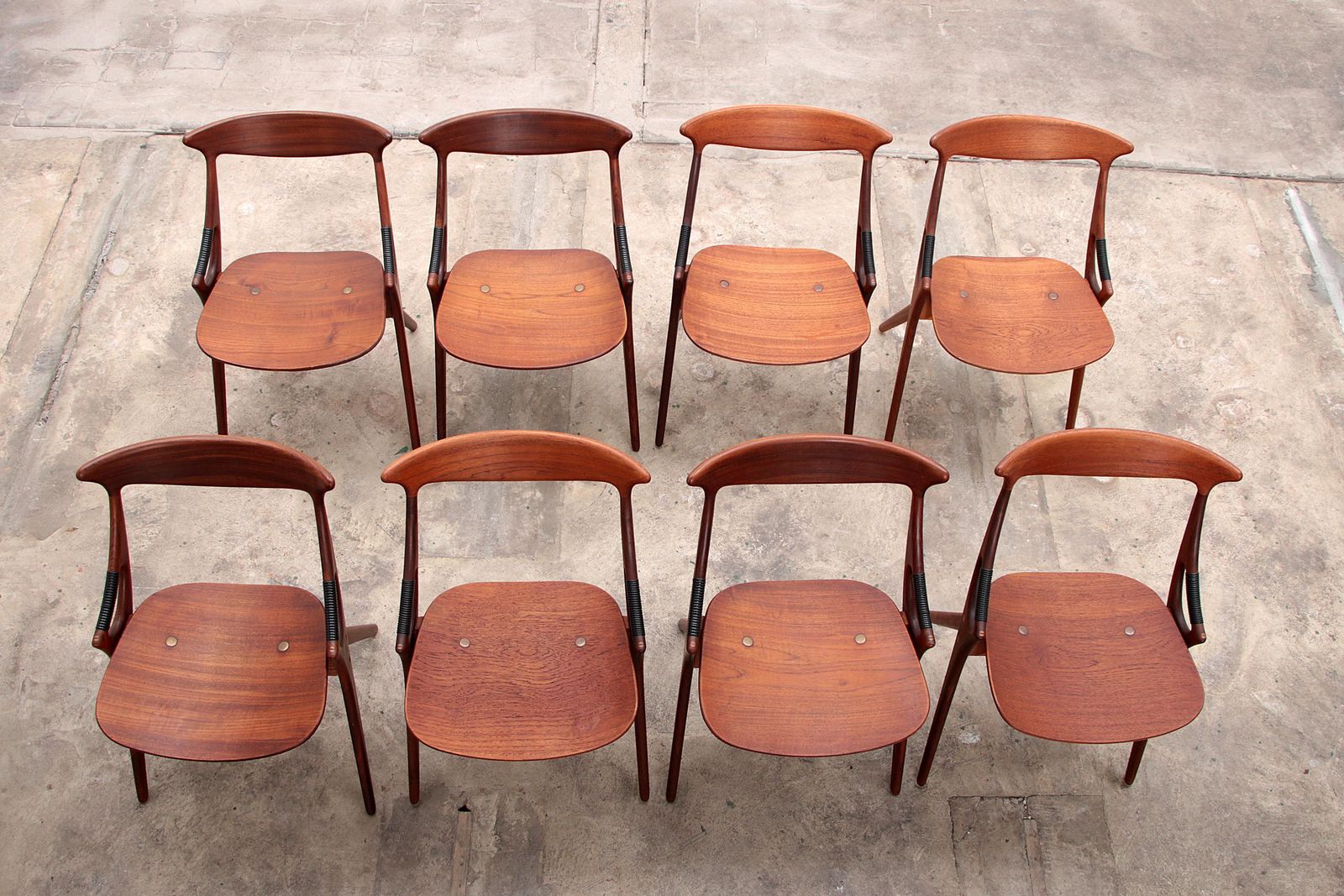Arne Hovmand Olsen For Mogens Kold 8 Dinning Chairs Model 71  1960s photo Furniture