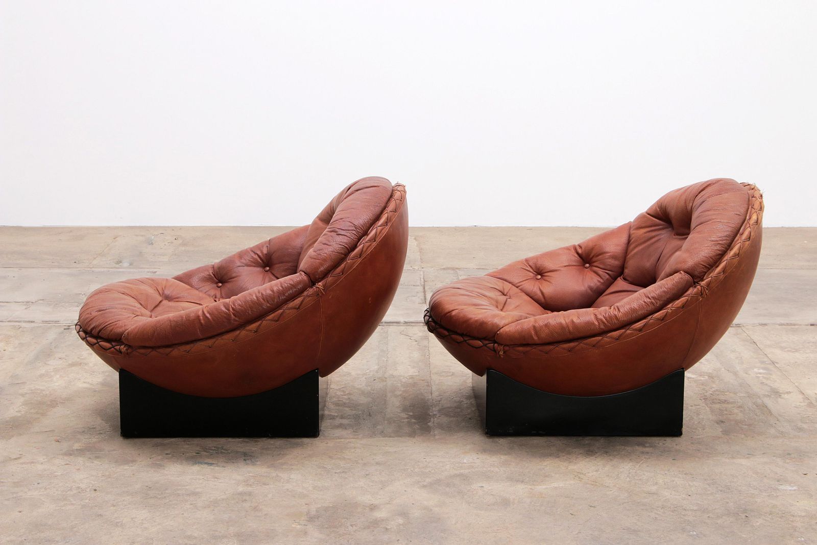Lounge Set In Cognac Color By Illum Wikkelsø For Ryesberg Møbler, 1970 photo 14649.0