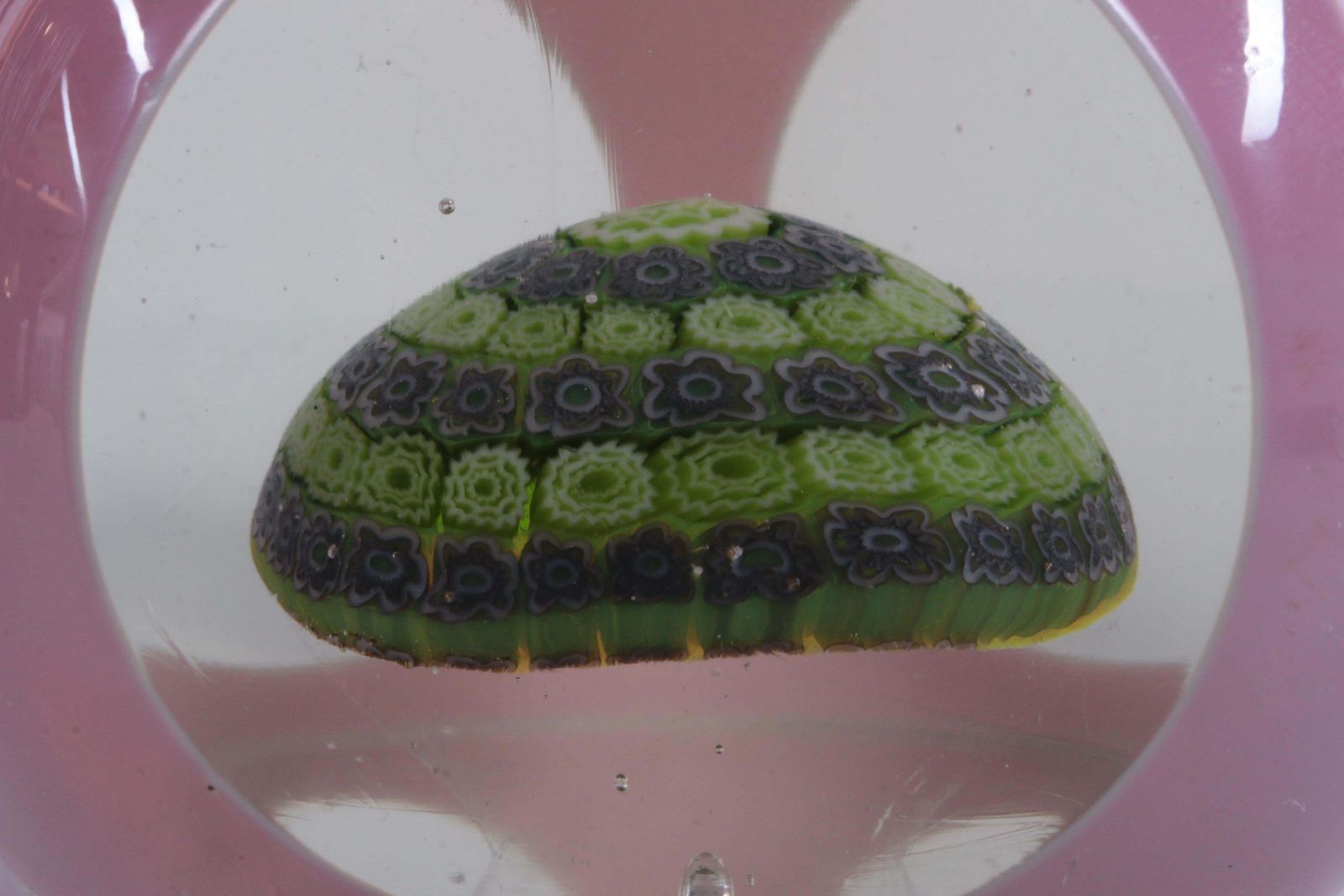 French Paperweight With Purple Flower Arrangement Of St. Louis, 1910 photo vintage