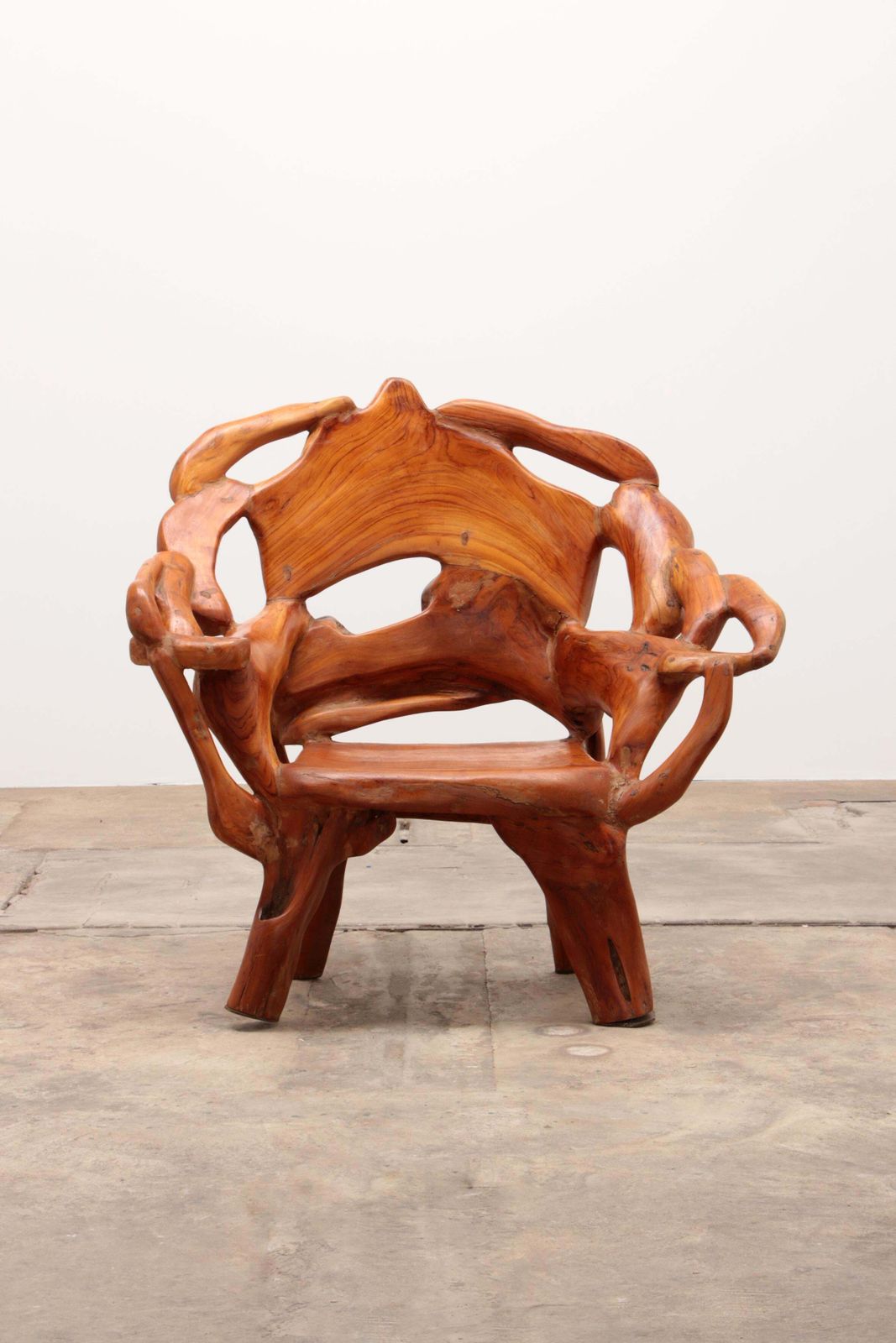 Robust Armchair Made Of Recycled Wood In The Style Of Andrianna Shamaris Us photo for sale