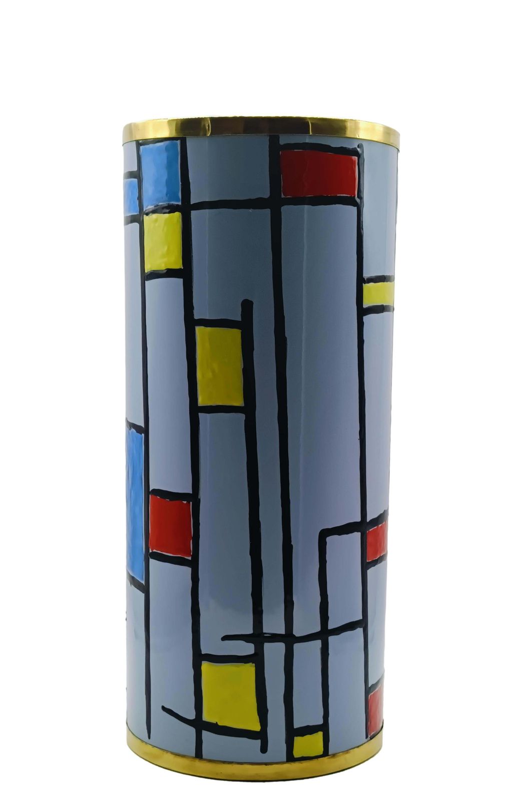 Siva Poggibonsi Brass And Enameled Metal Umbrella Stand, Italy 1970s photo furniture