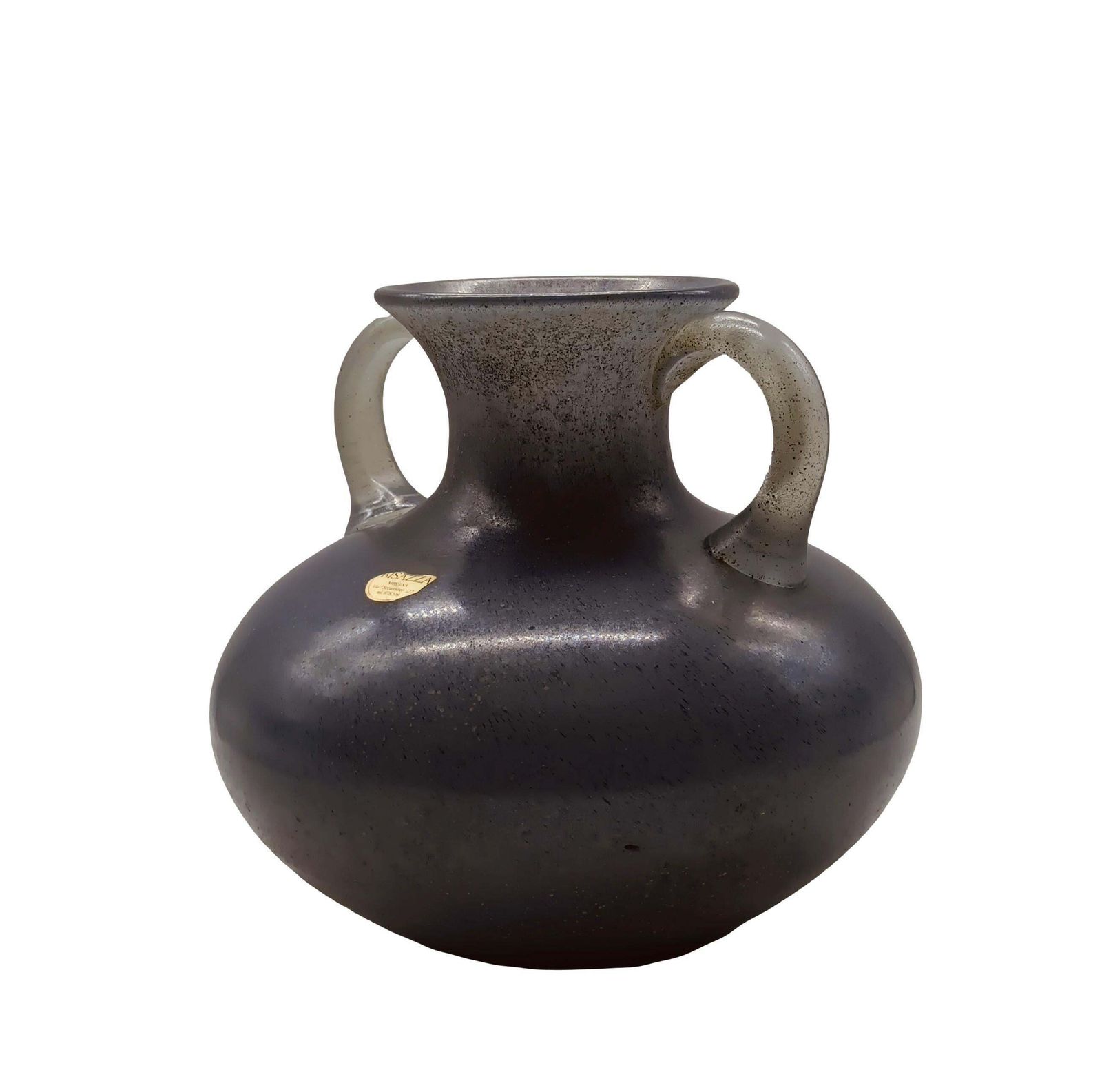 Archimede Seguso Amphora Vase In Scavo Murano Glass, Italy 1960s photo for sale