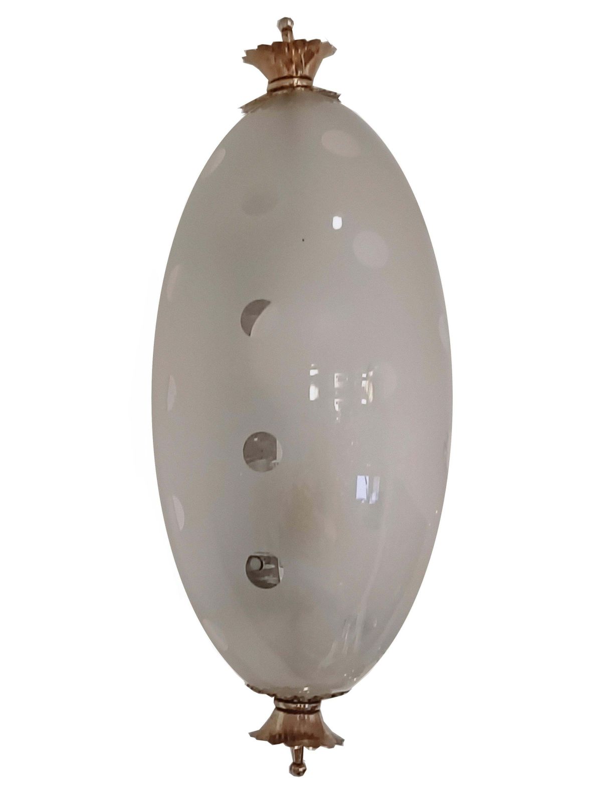 Venini Attrib. Murano Glass And Brass Wall Lamp, Italy 1940s photo furniture