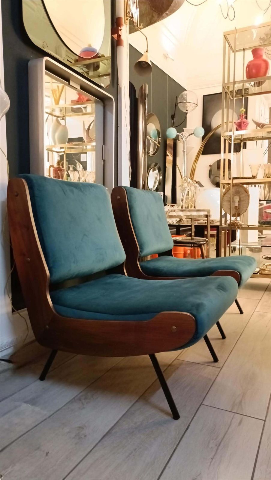 photo furniture Gianfranco Frattini Per Cassina Coppia Di Poltrone Mod.836, Italia 1960s