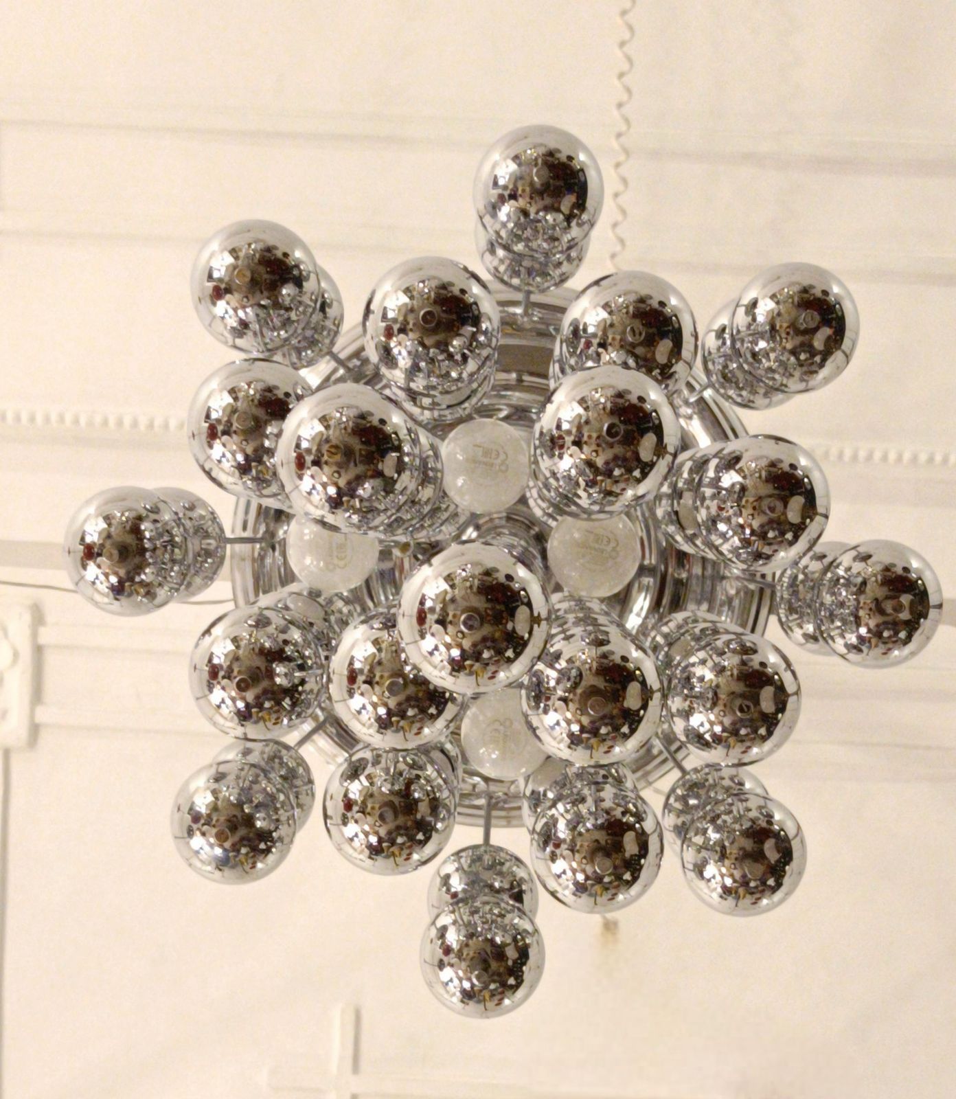 Verner Panton For J.Luber Chandelier "Ball," Denmark 1970s photo vinterior