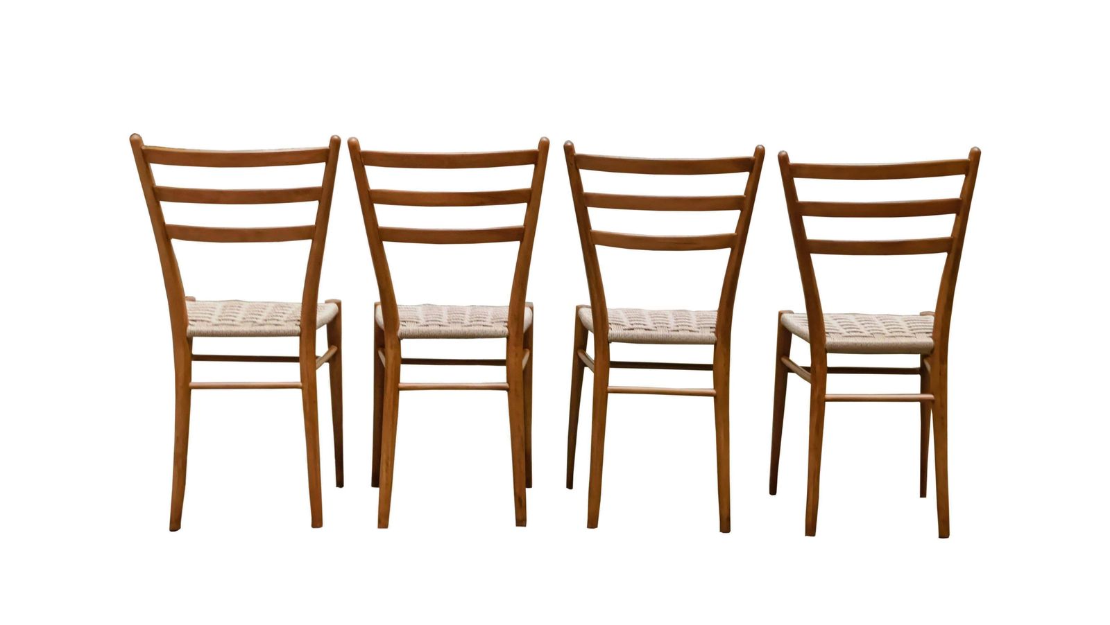 F.Lli Levaggi Gruppol Of 4 Chiavarina Chairs Mod. Gobbetta, Italy 1960s photo 1715.0