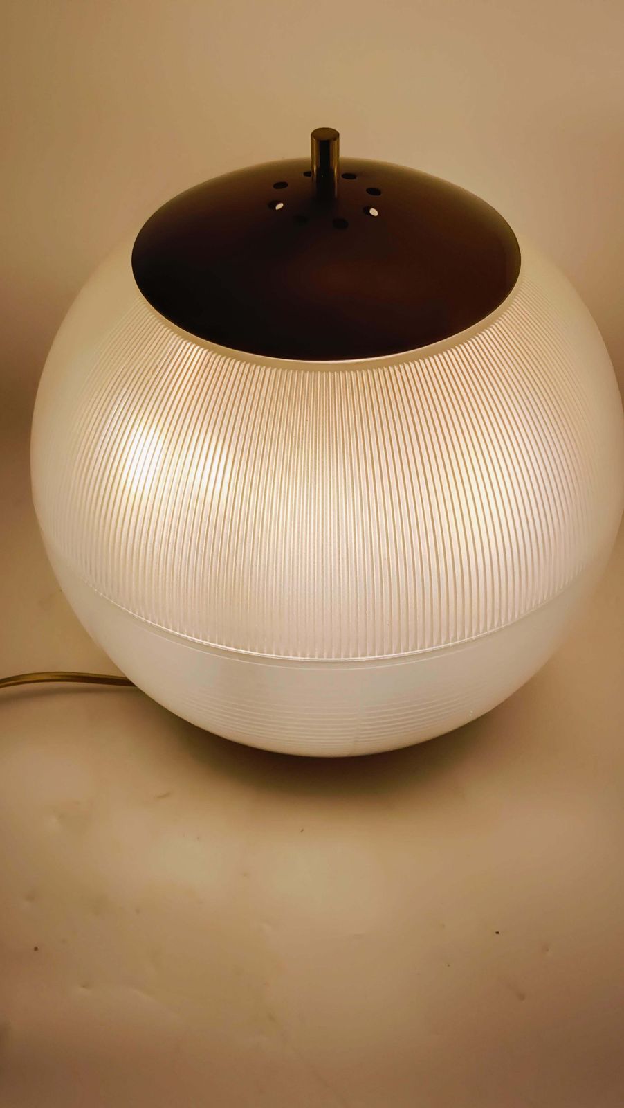 Ignazio Gardella Per Azucena Attrib. Lampada Da Tavolo In Vetro E Ottone, Italia photo vinterior