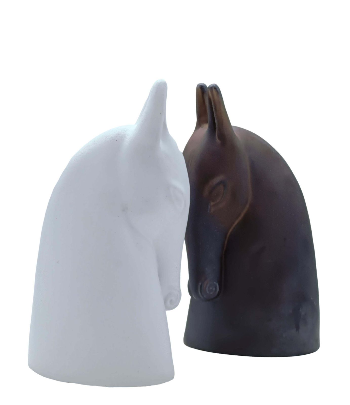Anette Edmark Pair Of Ceramic Horse Head Sculptures, Denmark 1990s photo for sale