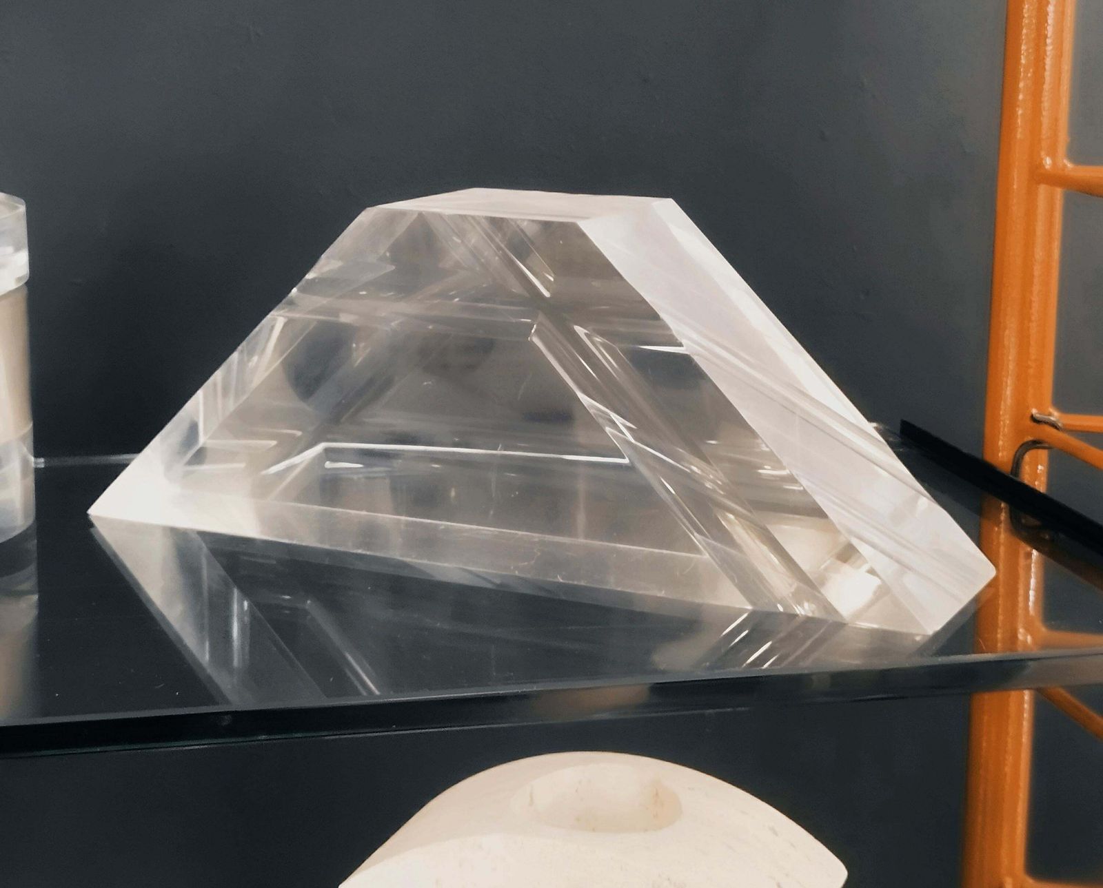 Antonio Felice Botta Lucite Pyramid Sculpture, Italy 1970s photo Art