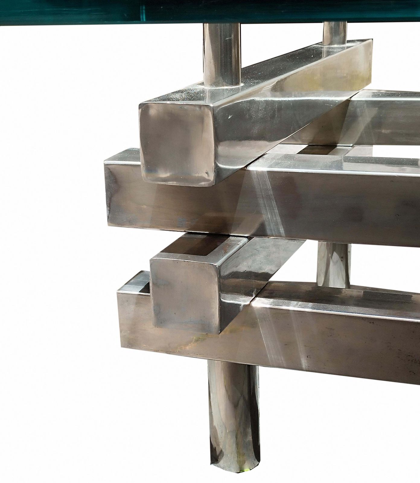 Chromed Metal And Glass Coffee Table, Italy 1970s photo 858.0