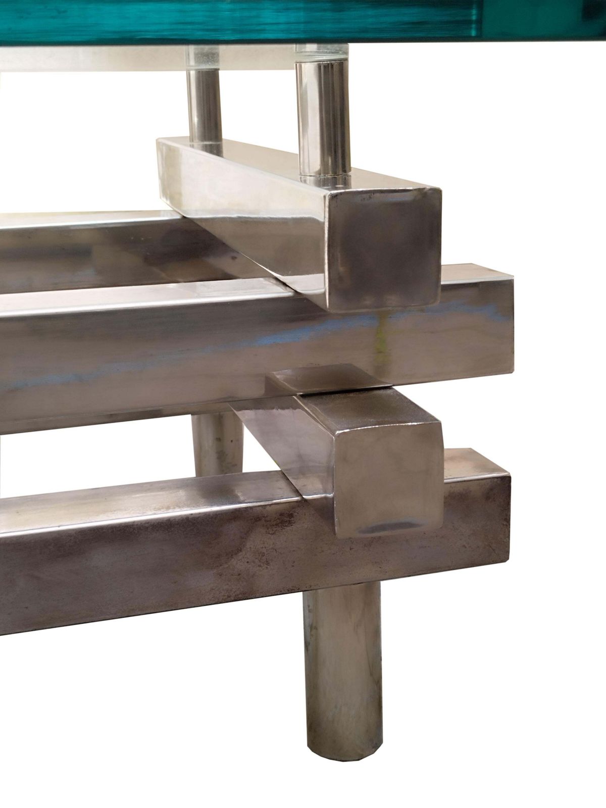 Chromed Metal And Glass Coffee Table, Italy 1970s photo vinterior
