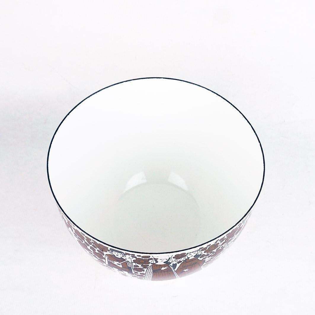 Scandinavian White Enamel Bowl By Kaj Franck For Finel Arabia Finland photo vinterior