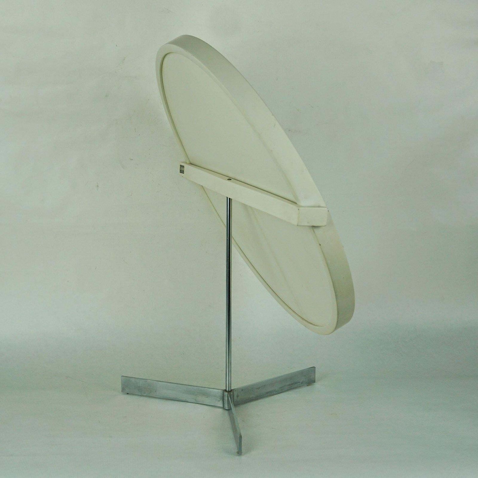 White Scandinavian Modern Table Mirror By U. And O. Kristiansson For Luxus photo 2230.0