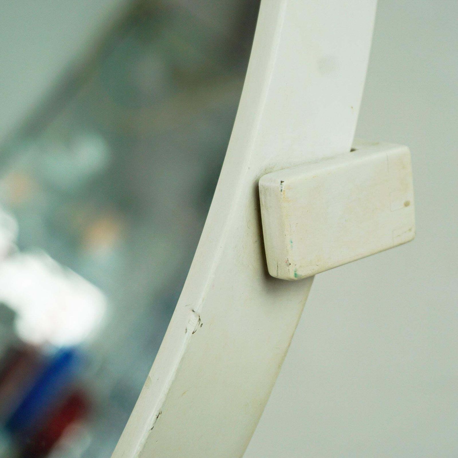 White Scandinavian Modern Table Mirror By U. And O. Kristiansson For Luxus photo buy