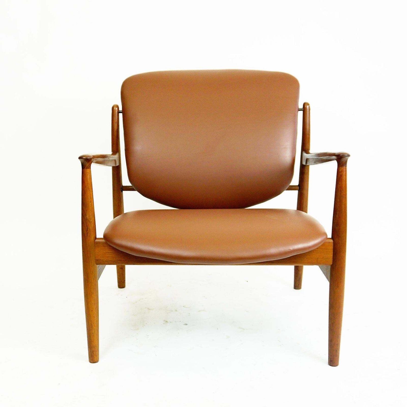 Danish Modern Teak And Brown Leather Loungechair By Finn Juhl For France And Son photo furniture