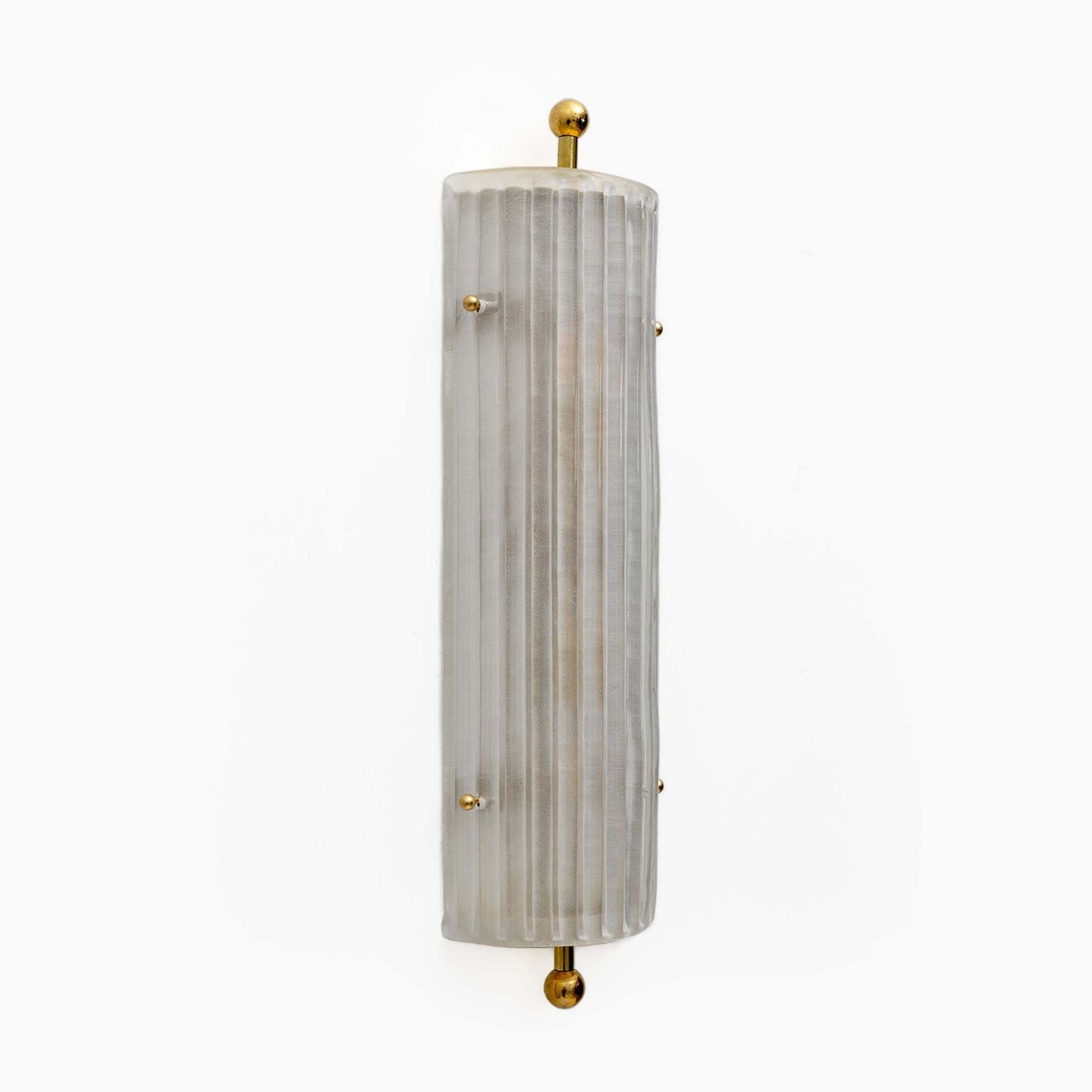 Pair Of Art Dèco Style Italian Murano Glass And Brass Sconces photo buy