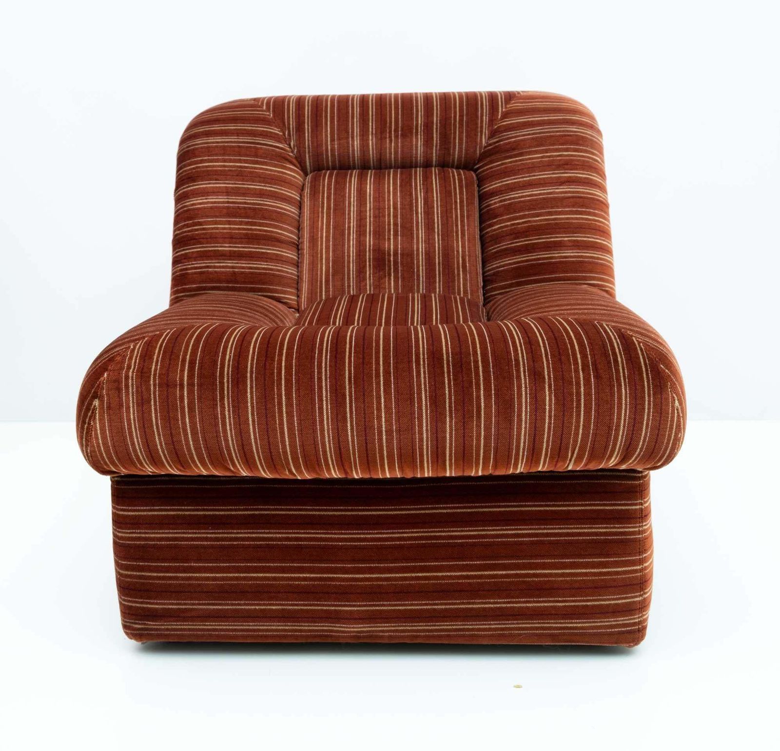 Set Of Vintage Italian Velvet Five Modular Armchairs And Coffee Table, 1970s photo buy