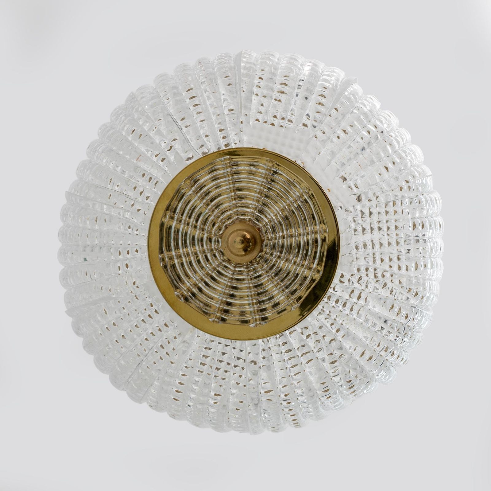 Attributed To Tomaso Buzzi Art Dèco Style Brass Murano Glass Lantern Chandelier photo vintage