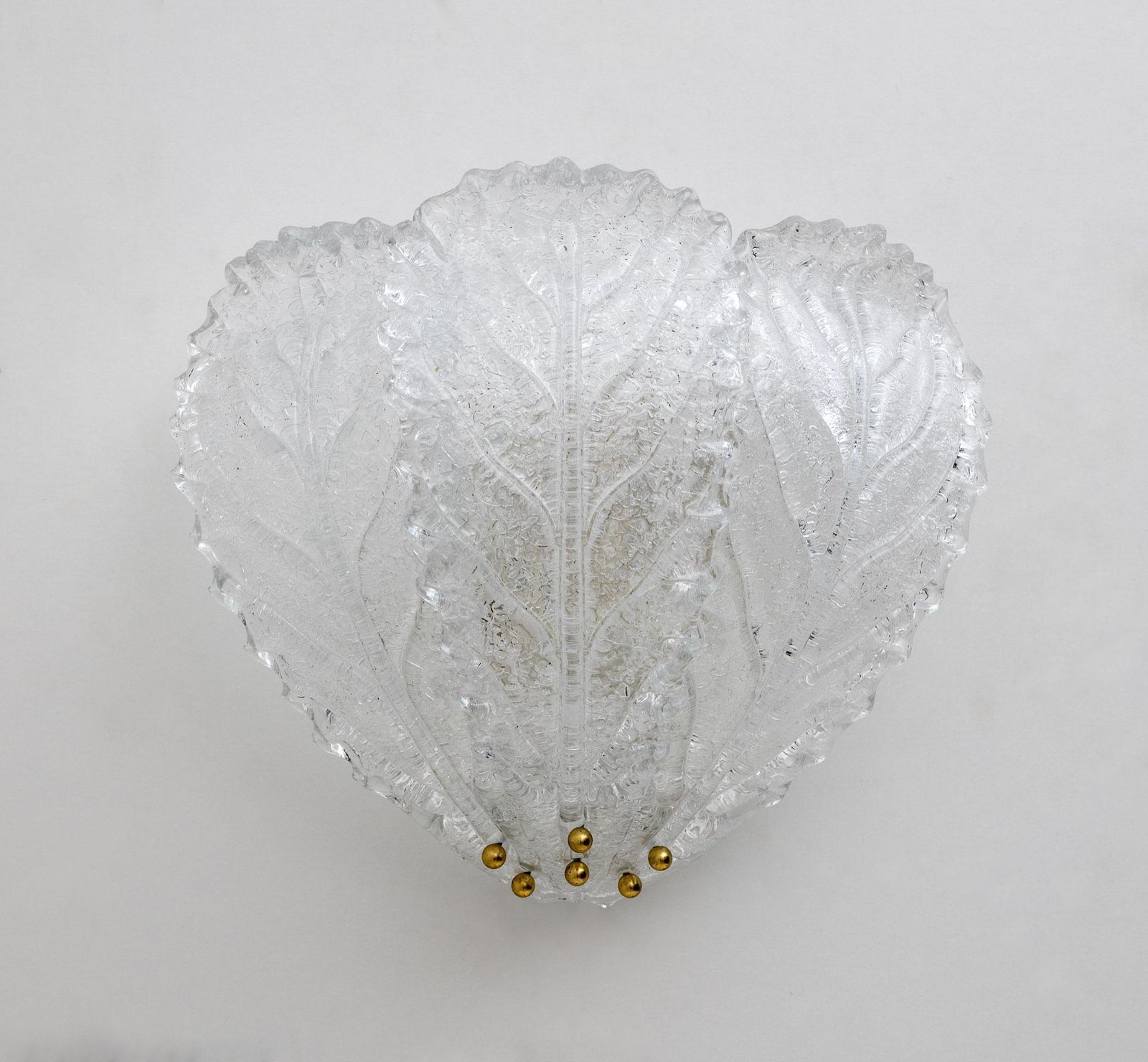 Set Of Three Mid Century Modern Italian Murano Glass Sconces By Sylcom, 60s photo furniture