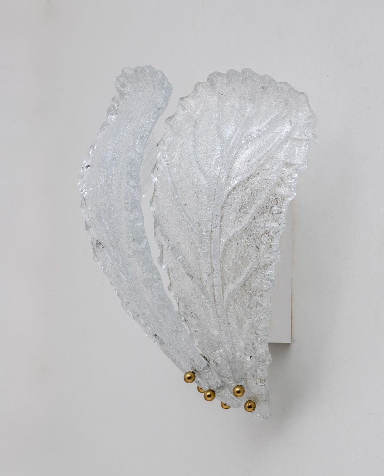 photo furniture Set Of Three Mid Century Modern Italian Murano Glass Sconces By Sylcom, 60s