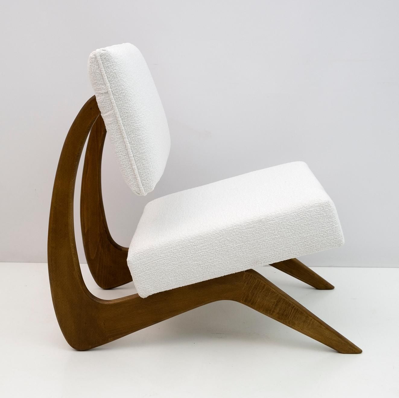 Pair Of Adrian Pearsall Midcentury Walnut Lounge Chairs For Craft Associates photo vinterior