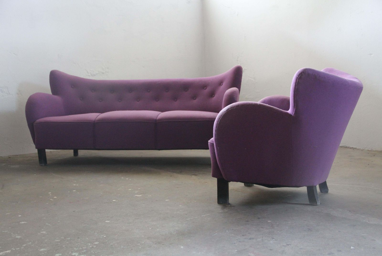 Danish 1930s Club Sofa, Style Of Fritz Hansen & Flemming Lassen photo Furniture