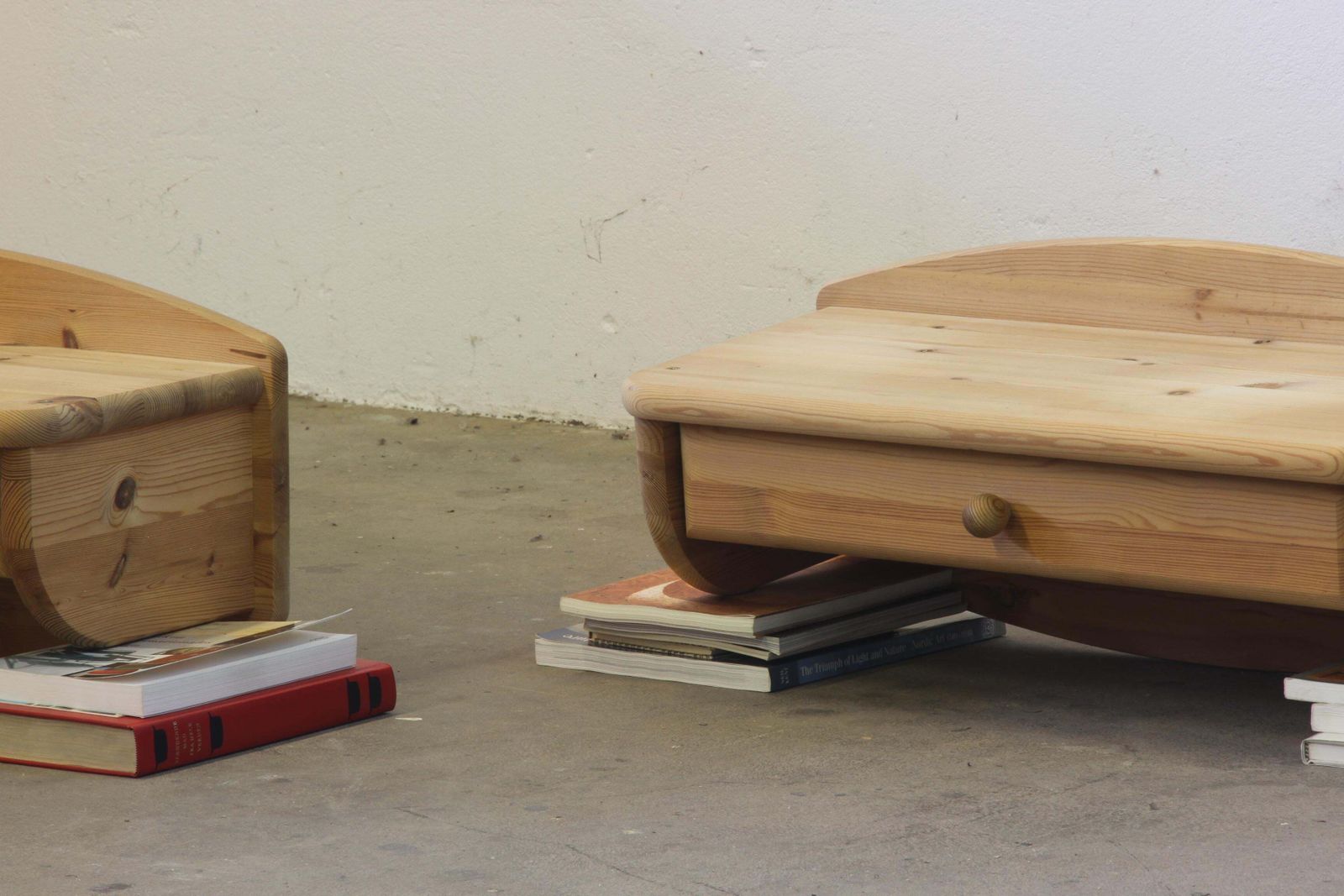 photo furniture Danish Wall Hanging Bedside Tables In Pine, 1970s/80s, Set Of 2