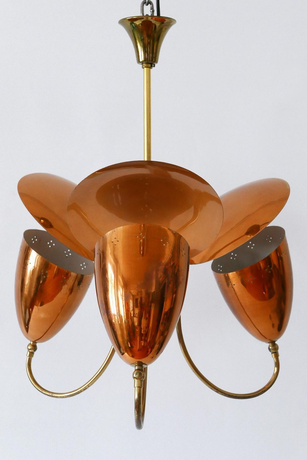 Amazing Mid Century Modern Sputnik Pendant Lamp Or Chandelier Germany 1950s photo for sale