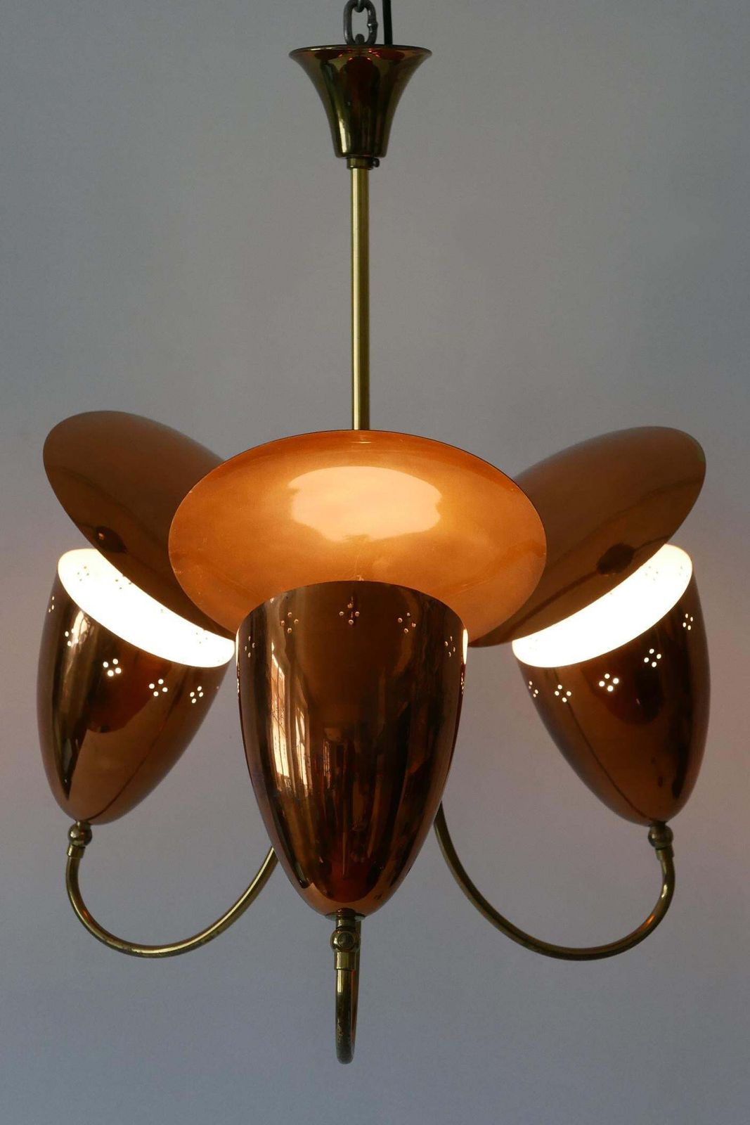 Amazing Mid Century Modern Sputnik Pendant Lamp Or Chandelier Germany 1950s photo Lighting