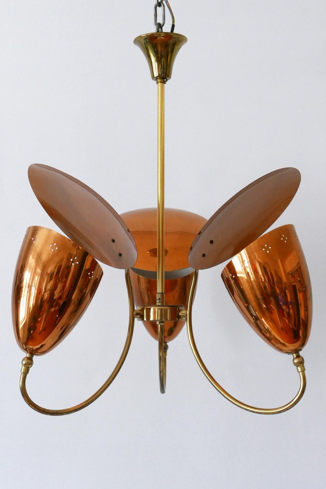 Amazing Mid Century Modern Sputnik Pendant Lamp Or Chandelier Germany 1950s photo vinterior