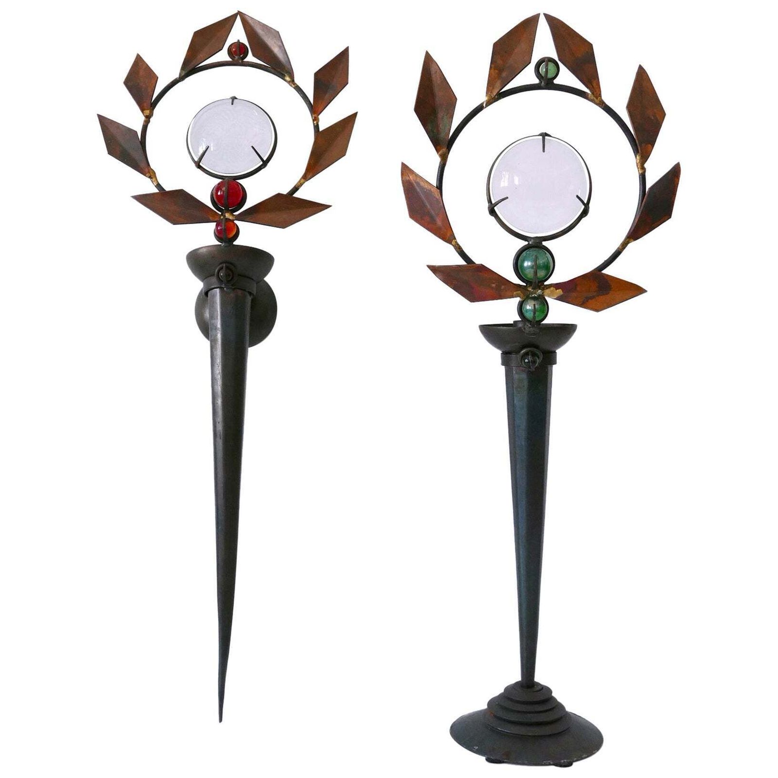 Set Of Two Mark Brazier Jones Candlesticks Model Olympia 1990s, Signed & Dated