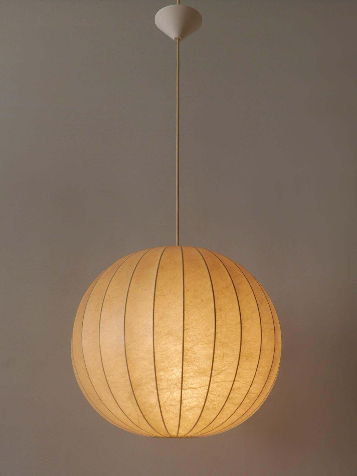 Mid Century Modern Goldkant Cocoon Pendant Lamp Or Hanging Light Germany 1960s photo vinterior