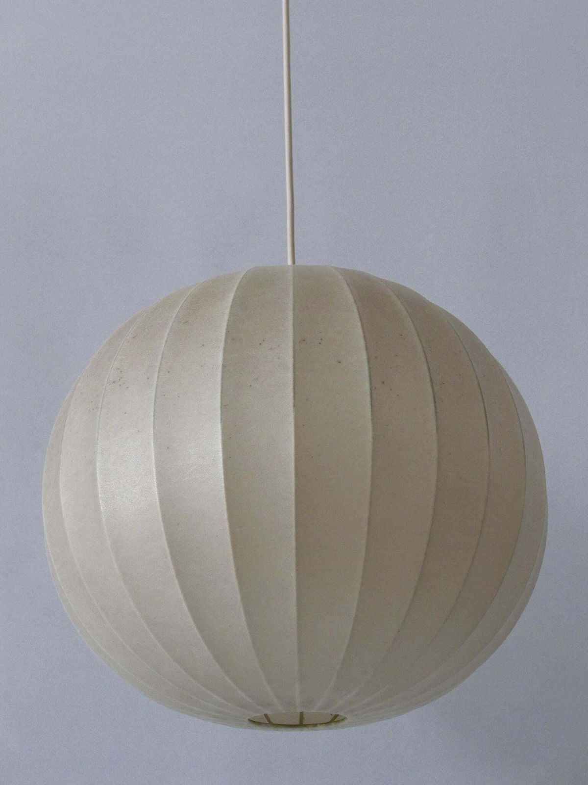 photo vinterior Mid Century Modern Goldkant Cocoon Pendant Lamp Or Hanging Light Germany 1960s