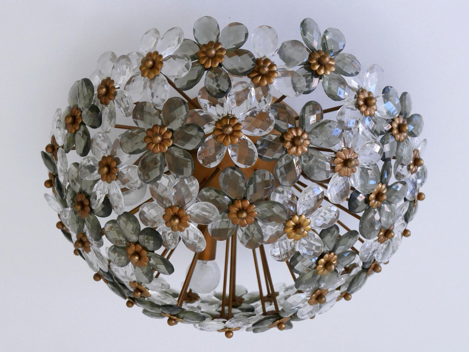 Amazing Mid Century Ceiling Floral Lamp Or Flush Mount By Banci Firenze 1970s photo buy