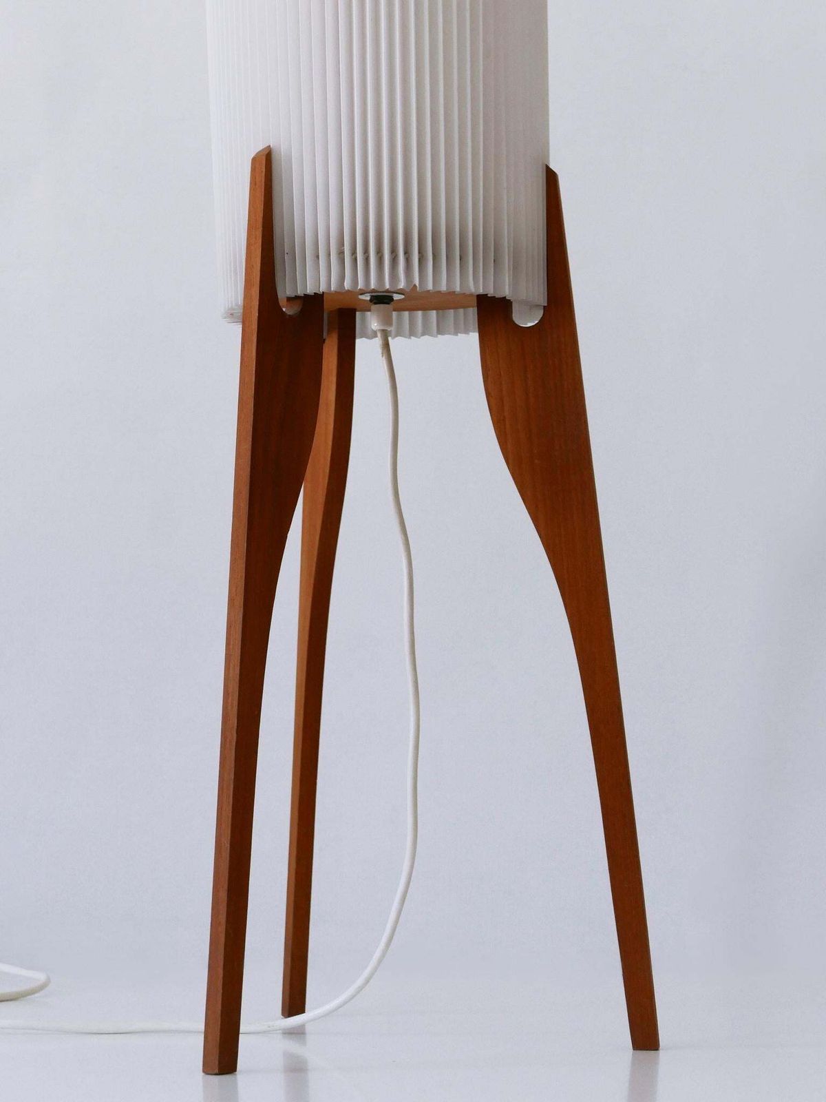 photo vinterior Rare & Elegant Mid Century Modern Two Flamed Scandinavian Floor Lamp 1960s