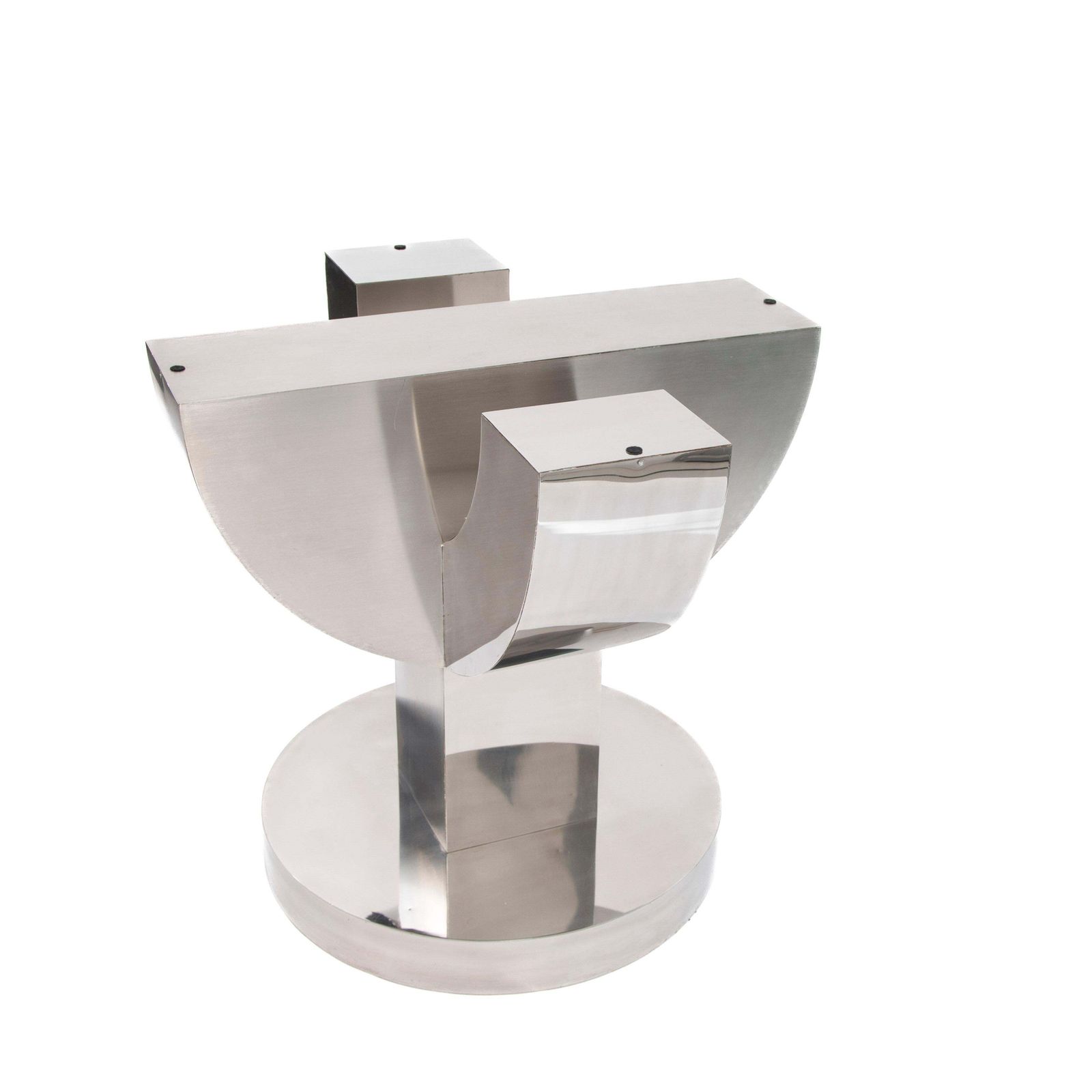 Mid Century Italian Cactus Shaped Dining Table Stainless Steel Veneer 1970s photo vinterior