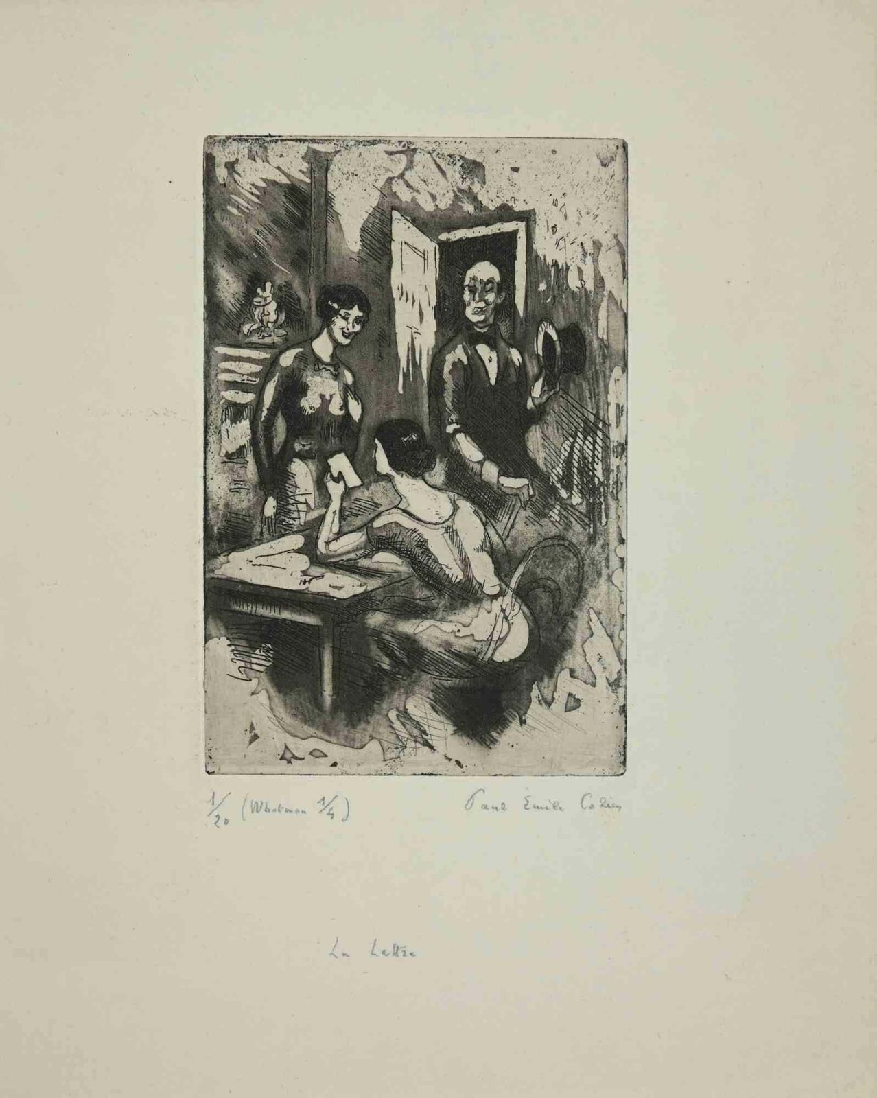 Paul Emile Colinthe Letter   Etching By Paul Emile Colin   1930s1930s