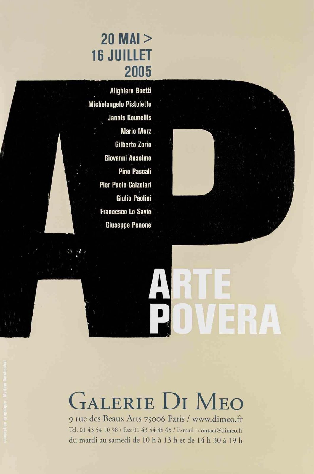 Michel Haasarte Povera Exhibition   Galerie Di Meo, Paris   20052005